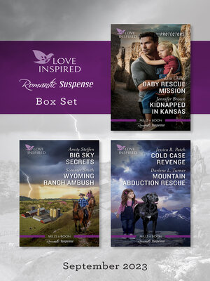 cover image of Love Inspired Suspense Sept 2023 Box Set/Cold Case Revenge/Mountain Abduction Rescue/Big Sky Secrets/Wyoming Ranch Ambush/Baby Rescue Missi